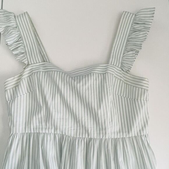 Gal Meets Glam Maxi Dress  12 Jasmine Ruffle Tier Maxi Green Stripe Cottagecore - Picture 11 of 16